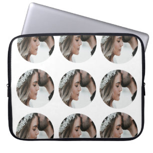Housse Pour Ordinateur Portable personnalisé simple ajouter circulaire photo colla