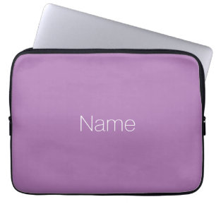 Housse Pour Ordinateur Portable Personnaliser Nom ou texte lavande blanc élégant