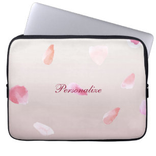 Housse Pour Ordinateur Portable Pétales Roses romantiques