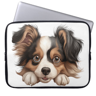 HOUSSE POUR ORDINATEUR PORTABLE PETIT PETIT CHIEN PAPILLON POPPY