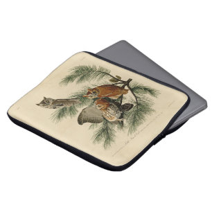 Housse Pour Ordinateur Portable Petite chouette à cris des oiseaux d'Amérique d'Au