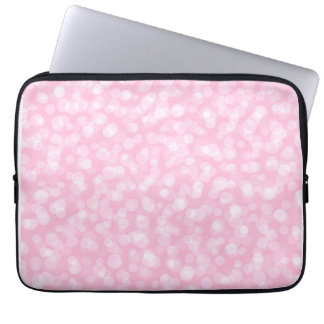 HOUSSE POUR ORDINATEUR PORTABLE PETITES BULLES ROSES
