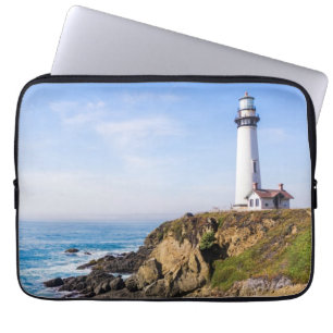 Housse Pour Ordinateur Portable Phare sur la colline bleu ciel maison blanche océa