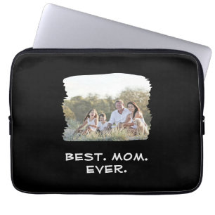 Housse Pour Ordinateur Portable Photo de famille personnalisée Meilleure maman Jou