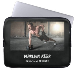 Housse Pour Ordinateur Portable Photo personnalisée salle de sport gris d'affaires