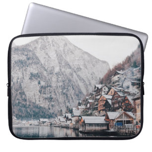 HOUSSE POUR ORDINATEUR PORTABLE PHOTOGRAPHIE DE LA MAISON À CÔTÉ DU CORPS D'EAU