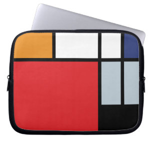 Housse Pour Ordinateur Portable Piet Mondrian - Composition avec un grand plan rou
