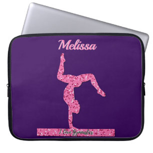 Housse Pour Ordinateur Portable Pink Gymnastique Fille Éperche Balancier