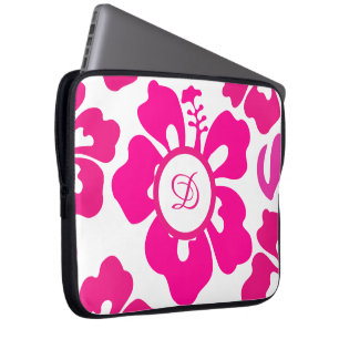Housse Pour Ordinateur Portable Pink tropical Hawaii Hibiscus motif floral