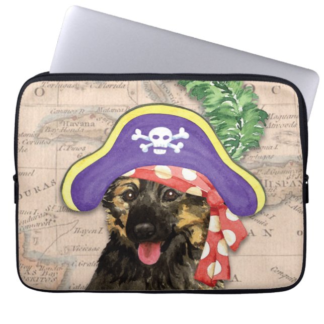 Housse Pour Ordinateur Portable Pirate berger allemand (Devant)