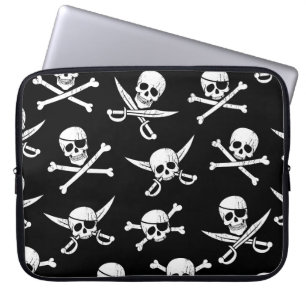 Housse Pour Ordinateur Portable Pirate Skull Capitaine Croix Bones Portable Sleeve