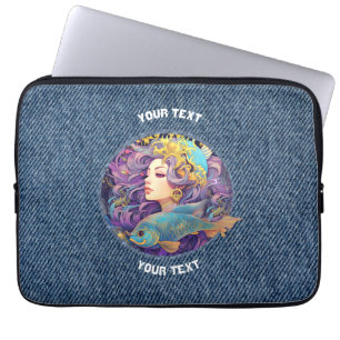 HOUSSE POUR ORDINATEUR PORTABLE PISCES PERSONNALISÉES SIGNE ZODIAC