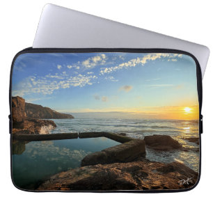 Housse Pour Ordinateur Portable Piscine de plage de Perranporth au coucher du sole