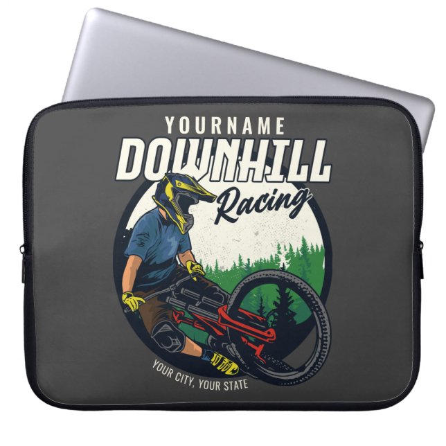 Housse Pour Ordinateur Portable Piste VTT de descente personnalisée (Devant)