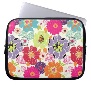 Housse Pour Ordinateur Portable PixDezines Alegre Retro Floral, DO-IT-YOURSELF arr