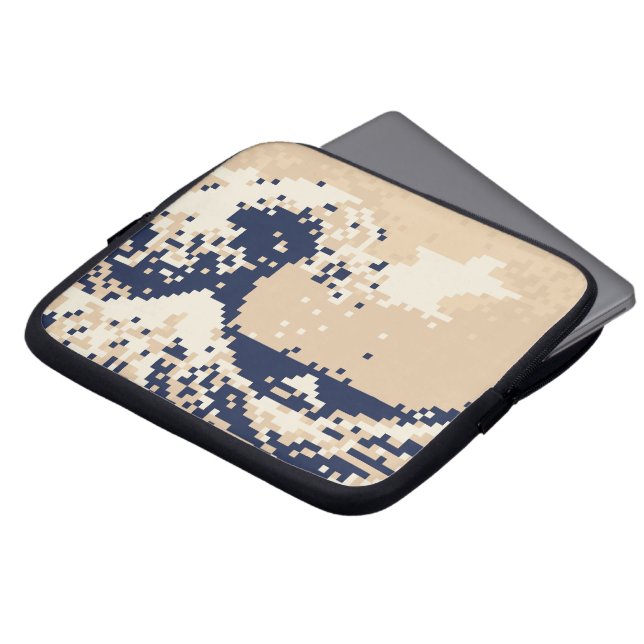 Housse Pour Ordinateur Portable Pixel Tsunami 8 bits Pixel Art (Devant haut)