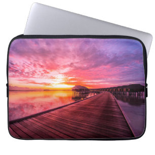 Housse Pour Ordinateur Portable Plages tropicales Coucher de soleil aux Maldives