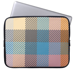 Housse Pour Ordinateur Portable Plaid ou tartan vintage abstrait, décoration maiso