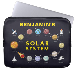 Housse Pour Ordinateur Portable Planètes Système Solaire Monogramme Astronaut Cool