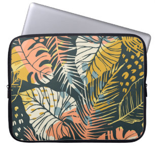 Housse Pour Ordinateur Portable Plantes tropicaux : motif artistique abstrait.