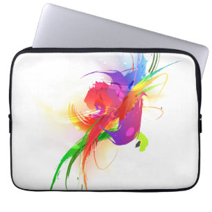 Housse Pour Ordinateur Portable Plaques de peinture Abstraites Rainbow Lorikeet