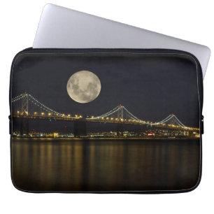 Housse Pour Ordinateur Portable Pleine lune sur le pont Bay