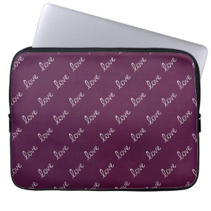 Housse Pour Ordinateur Portable Plum Bourgogne "Amour"