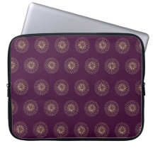 Plum | Golden Zinnia Flower Medallions