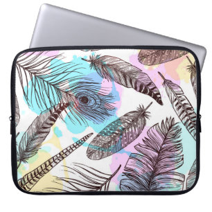 Housse Pour Ordinateur Portable Plume de paon