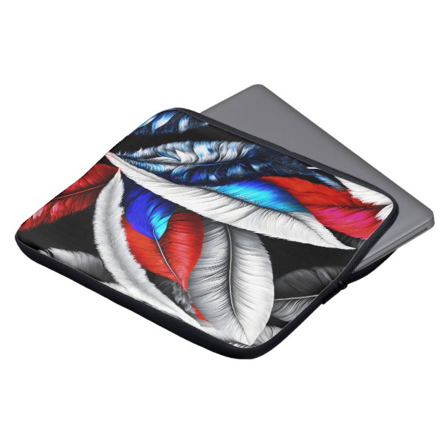 Housse Pour Ordinateur Portable Plumes américaines (Devant haut)