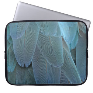 Housse Pour Ordinateur Portable Plumes bleues