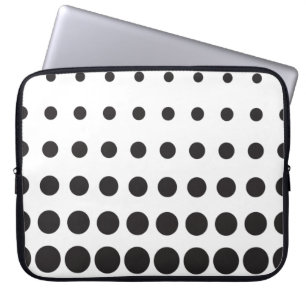 Housse Pour Ordinateur Portable Point motif demi-ton moderne rétro