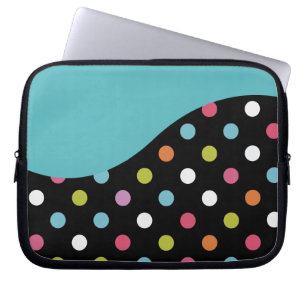 Housse Pour Ordinateur Portable Point Polka Sleeve pour ordinateur portable bleu