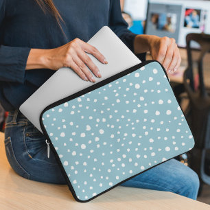 Housse Pour Ordinateur Portable Points Dalmatiens Bleus, Points Dalmatiens, Impres