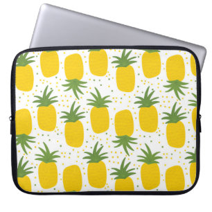 Housse Pour Ordinateur Portable Points d'ananas : Conception de fruits d'été