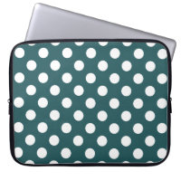 Pois blancs sur turquoise