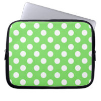 Pois blancs sur vert pomme