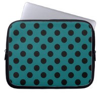 Pois noirs en turquoise