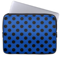 Pois noirs sur bleu royal