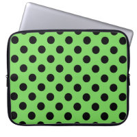 Pois noirs sur vert citron