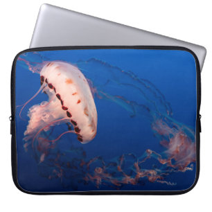 HOUSSE POUR ORDINATEUR PORTABLE POISSON BLANC ET ORANGE