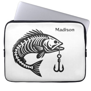 Housse Pour Ordinateur Portable Poisson de nom personnalisé