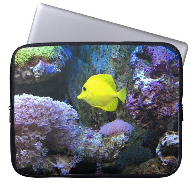 Housse Pour Ordinateur Portable Poisson jaune (Devant)