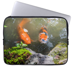 Housse Pour Ordinateur Portable Poisson Koi dans un étang
