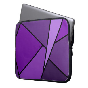 Housse Pour Ordinateur Portable Polygones violets Abstraits