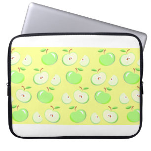 Housse Pour Ordinateur Portable Pommes motif vectoriel vert