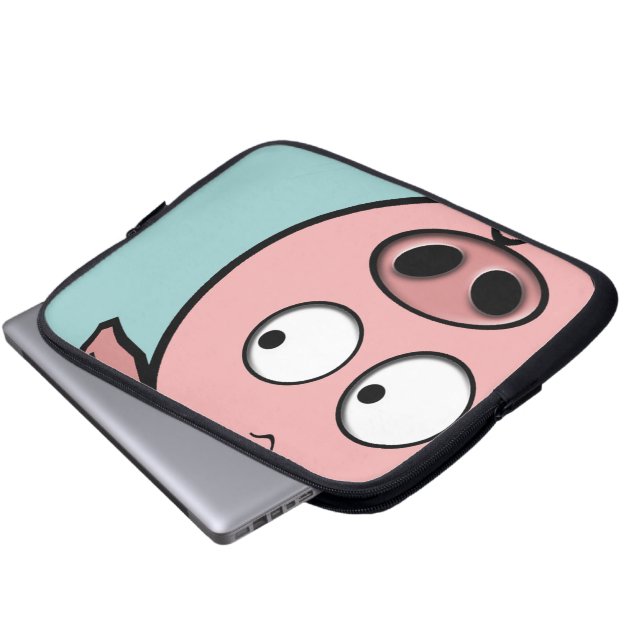 Housse Pour Ordinateur Portable Porc curieux (Devant bas)