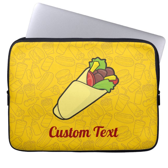 Housse Pour Ordinateur Portable Portable à envelopper sandwich Tortilla (Devant)