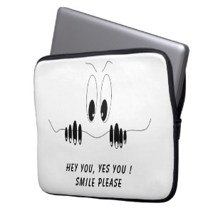 Housse Pour Ordinateur Portable Portable Curiosity Eyes Sleeve Your Text and Color