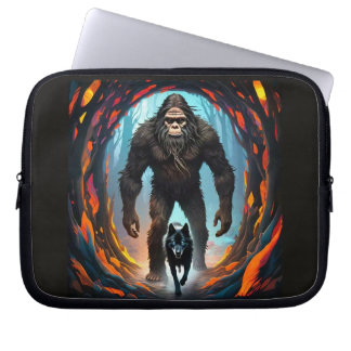 Housse Pour Ordinateur Portable Portail Bigfoot et Wolf